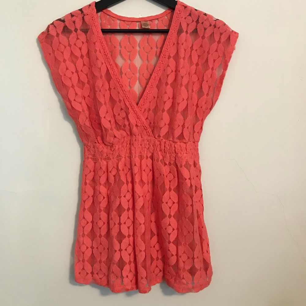 Salmon Color A-line Top Size M